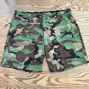 Polo Ralph Lauren Shorts Mens 44L Green Camouflage Outdoor‎ Stretch